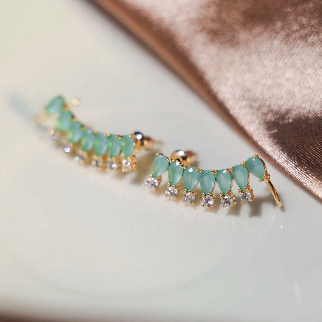 Aretes Ear Cuff Esmeralda