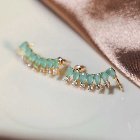 Aretes Ear Cuff Esmeralda