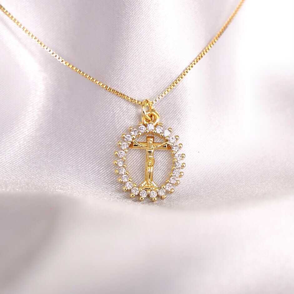 Cadena Milagroso de Buga + Candongas Medianas Oro