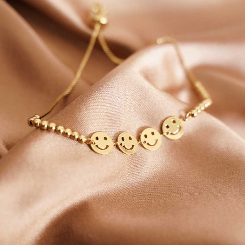 Pulsera Happy Face Oro