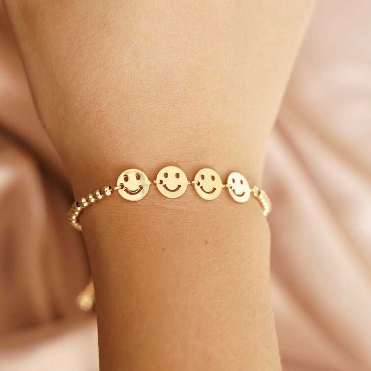 Pulsera Happy Face Oro