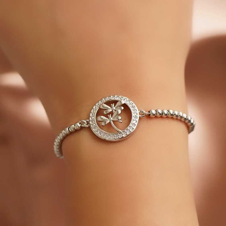 Pulsera Libélula Plata